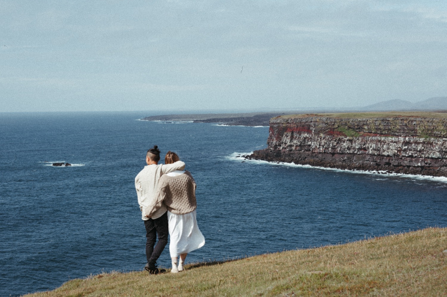 Cliffside Iceland Engagement