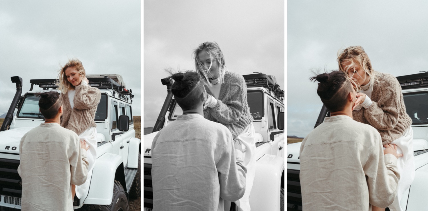 Cliffside Iceland Engagement